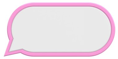 Boş Konuşma Balonu. 3B Görüntü.