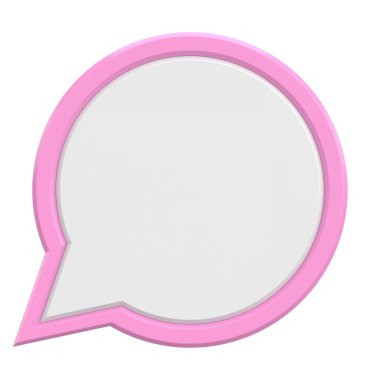 Boş Konuşma Balonu. 3B Görüntü.