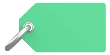 Fiyat etiketi Mesaj kutusu. 3B illüstrasyon.