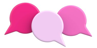 Boş Konuşma Balonu. 3B Görüntü.