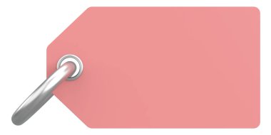 Fiyat etiketi Mesaj kutusu. 3B illüstrasyon.