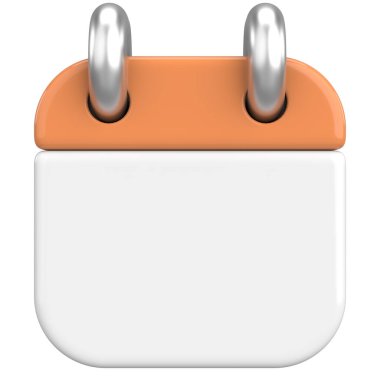 Boş takvim. Üç boyutlu takvim. 3B illüstrasyon.