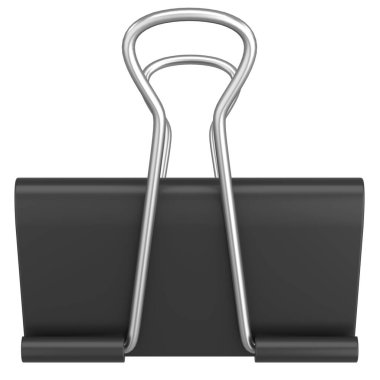 Bağlayıcı Klip. Kağıt Kıskaç. 3B illüstrasyon.