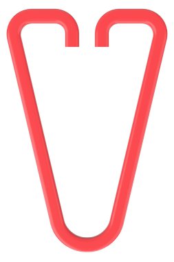 Kağıt Kıskacının 3B illüstrasyonu.