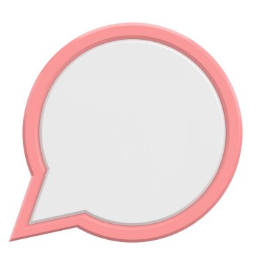 Boş Konuşma Balonu. 3B Görüntü.