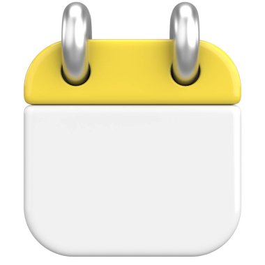 Boş takvim. Üç boyutlu takvim. 3B illüstrasyon.