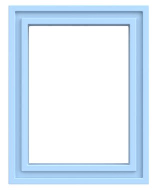 Resim çerçevesi. Portre çerçevesi. 3B illüstrasyon.