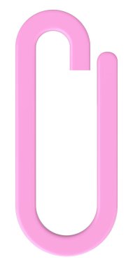 Kağıt Kıskacının 3B illüstrasyonu.