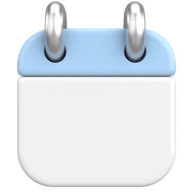 Boş takvim. Üç boyutlu takvim. 3B illüstrasyon.