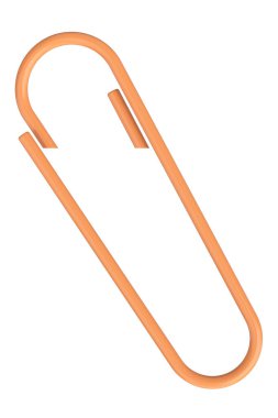 Kağıt Kıskacının 3B illüstrasyonu.