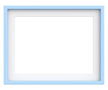 Resim çerçevesi. Manzara çerçevesi. 3B illüstrasyon.