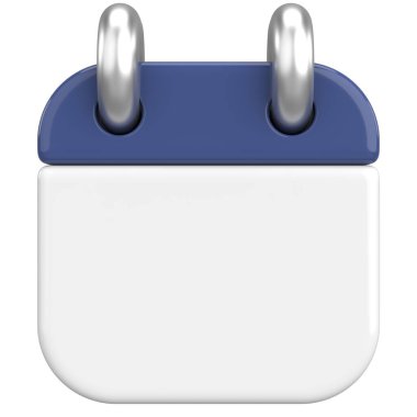 Boş takvim. Üç boyutlu takvim. 3B illüstrasyon.