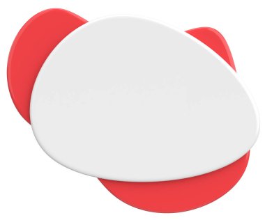 Üç boyutlu kütle. Mesaj kutusu. 3B illüstrasyon.