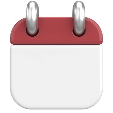 Boş takvim. Üç boyutlu takvim. 3B illüstrasyon.