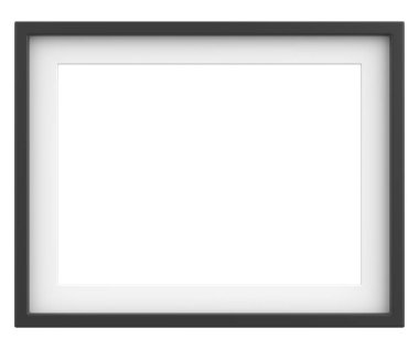 Resim çerçevesi. Manzara çerçevesi. 3B illüstrasyon.