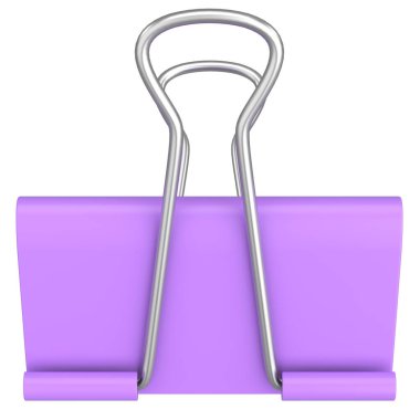 Bağlayıcı Klip. Kağıt Kıskaç. 3B illüstrasyon.