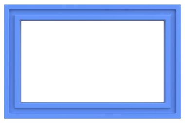 Resim çerçevesi. Manzara çerçevesi. 3B illüstrasyon.