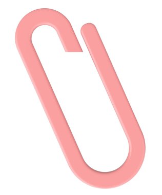 Kağıt Kıskacının 3B illüstrasyonu.