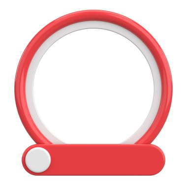 Sosyal medya için profil çerçevesi. 3B illüstrasyon.