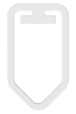 Kağıt Kıskacının 3B illüstrasyonu.