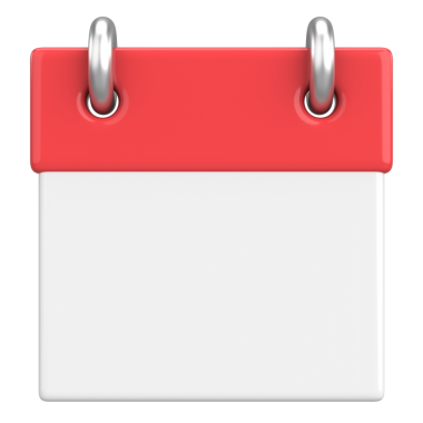 Boş takvim. Üç boyutlu takvim. 3B illüstrasyon.