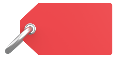 Fiyat etiketi Mesaj kutusu. 3B illüstrasyon.