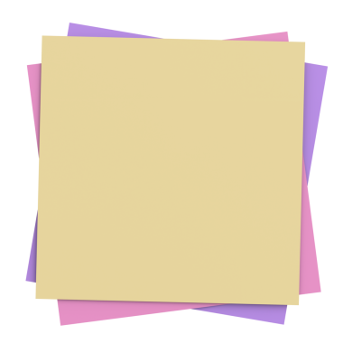 Üç boyutlu not defteri. Yapışkan bir not. 3B illüstrasyon.