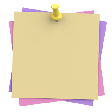 Üç boyutlu not defteri. Yapışkan bir not. 3B illüstrasyon.