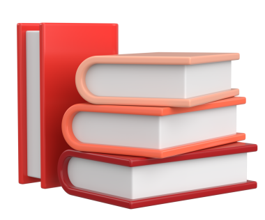 Üç boyutlu kitap. Kitap Yığını. 3B illüstrasyon.