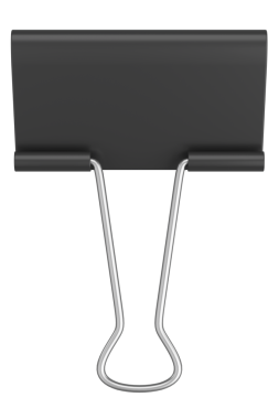 Bağlayıcı Klip. Kağıt Kıskaç. 3B illüstrasyon.