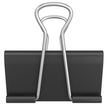 Bağlayıcı Klip. Kağıt Kıskaç. 3B illüstrasyon.