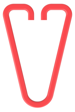 Kağıt Kıskacının 3B illüstrasyonu.