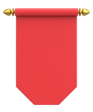 Pennant Bayrağının 3B çizimi.