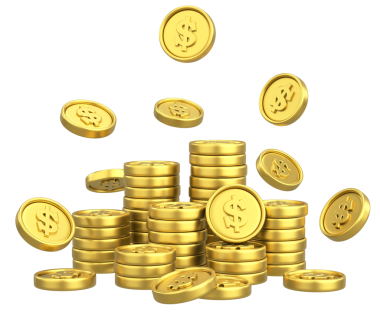 Dolar parası. Üç boyutlu para. 3B illüstrasyon.