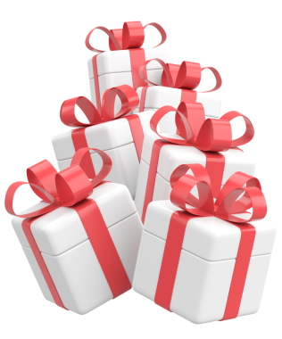 Üç boyutlu hediye kutusu. 3B illüstrasyon.