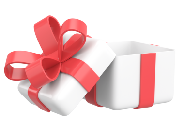 Hediye Kutusu açıldı. Üç boyutlu hediye kutusu. 3B illüstrasyon.