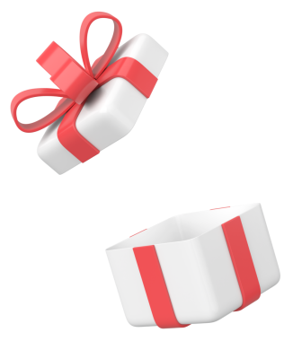 Hediye Kutusu açıldı. Üç boyutlu hediye kutusu. 3B illüstrasyon.