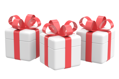 Üç boyutlu hediye kutusu. 3B illüstrasyon.