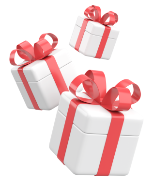 Üç boyutlu hediye kutusu. 3B illüstrasyon.