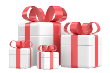 Üç boyutlu hediye kutusu. 3B illüstrasyon.