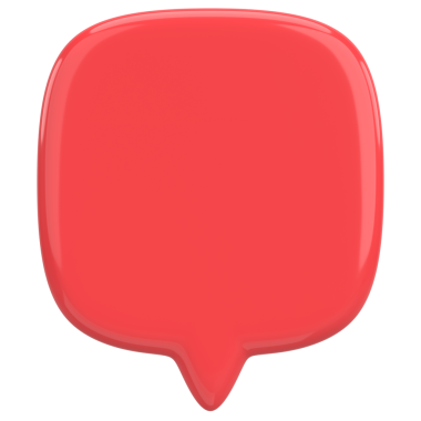 Konuşma balonu. Mesaj kutusu. 3B illüstrasyon.