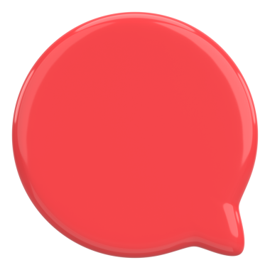 Konuşma balonu. Mesaj kutusu. 3B illüstrasyon.