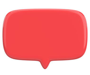 Konuşma balonu. Mesaj kutusu. 3B illüstrasyon.