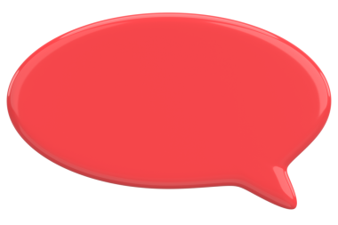 Konuşma balonu. Mesaj kutusu. 3B illüstrasyon.