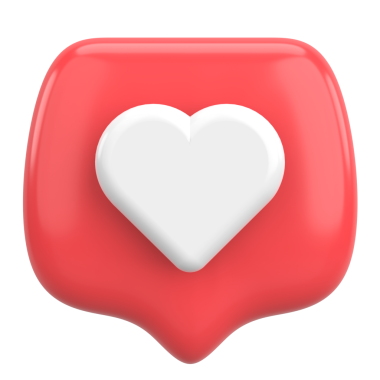 İkon gibi. Düğme gibi. 3B illüstrasyon.