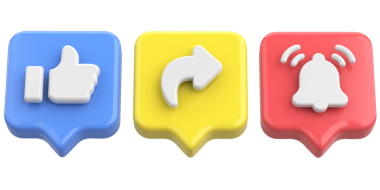 Ortak abonelik simgesi gibi. 3B illüstrasyon.