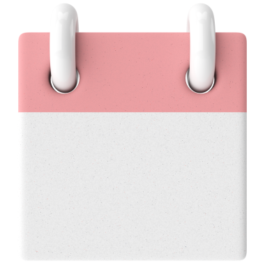 Boş takvim. Üç boyutlu takvim. 3B illüstrasyon.