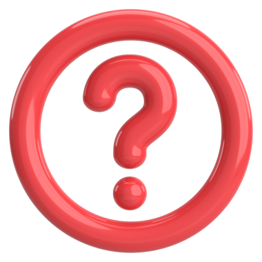 Soru işareti işareti. 3B illüstrasyon.