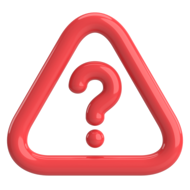 Soru işareti işareti. 3B illüstrasyon.