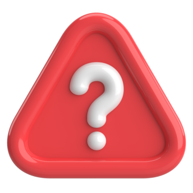 Soru işareti işareti. 3B illüstrasyon.